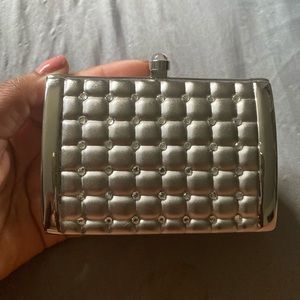 Mini -Silver Vintage rhinestone purse